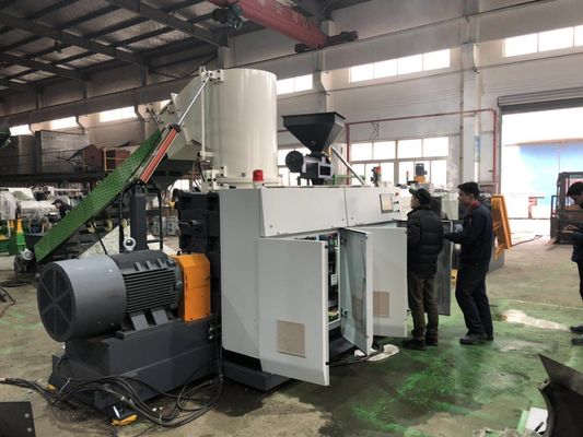 Le doppie fasi innaffiano Ring Plastic Granulating Line